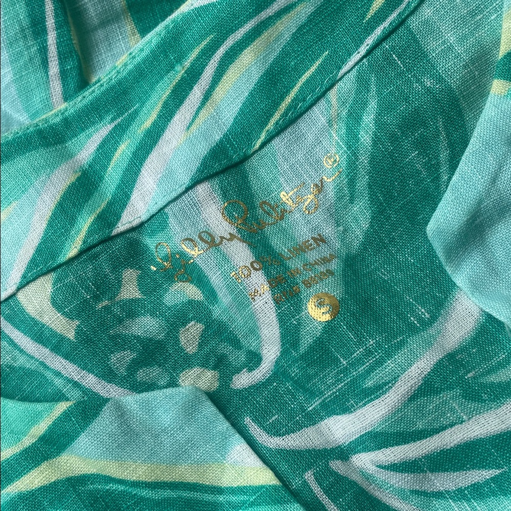 Lilly Pulitzer Teal and White Tunic Top